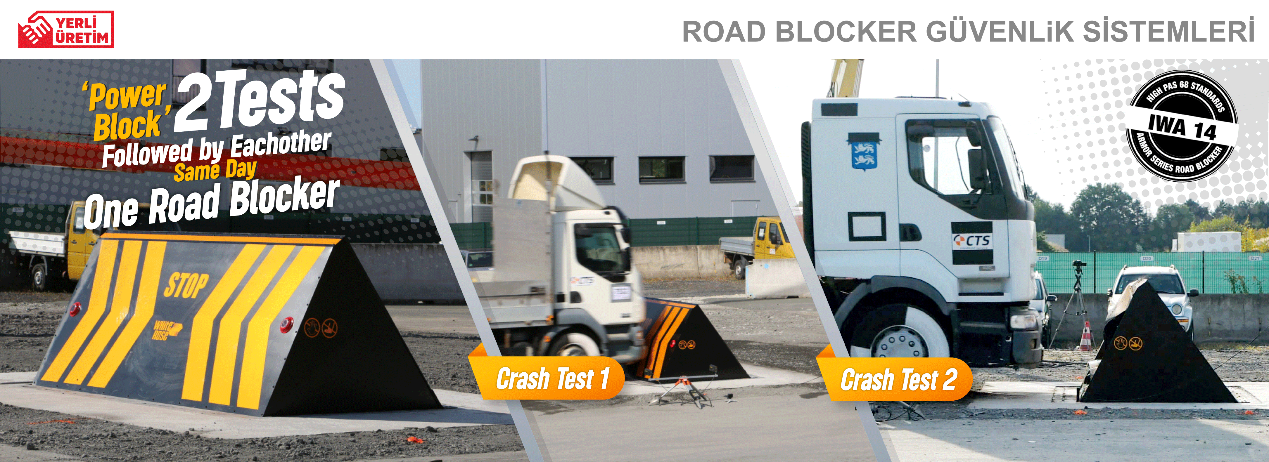 Çarpışma Test Sertifikalı Road Blocker